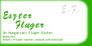 eszter fluger business card